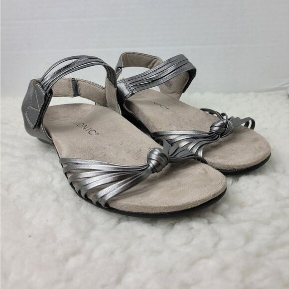 Vionic Talulah Womens Size 8 Sandal Gray Orthotic Footbed Shoes - Picture 1 of 10
